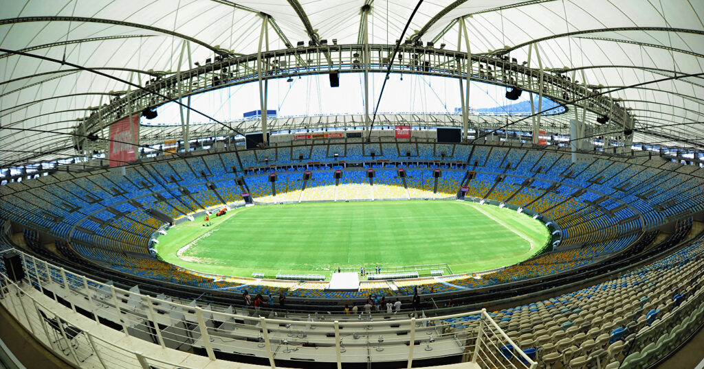Estádio do Maracanã no Rio de Janeiro, símbolo do futebol brasileiro
