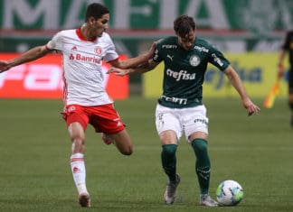 Gols já nos descontos definem empate de 1 x 1 entre Palmeiras e Inter Palmeiras e Internacional empatam