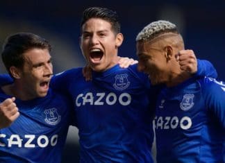 James Rodriguez faz o primeiro gol pelo Everton James Rodriguez