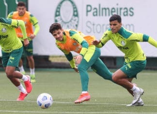 Palmeiras recebe o vice-lanterna América (MG) e quer embalar no Brasileirão Daniel Alves, Raphael Veiga e Danilo Barbosa