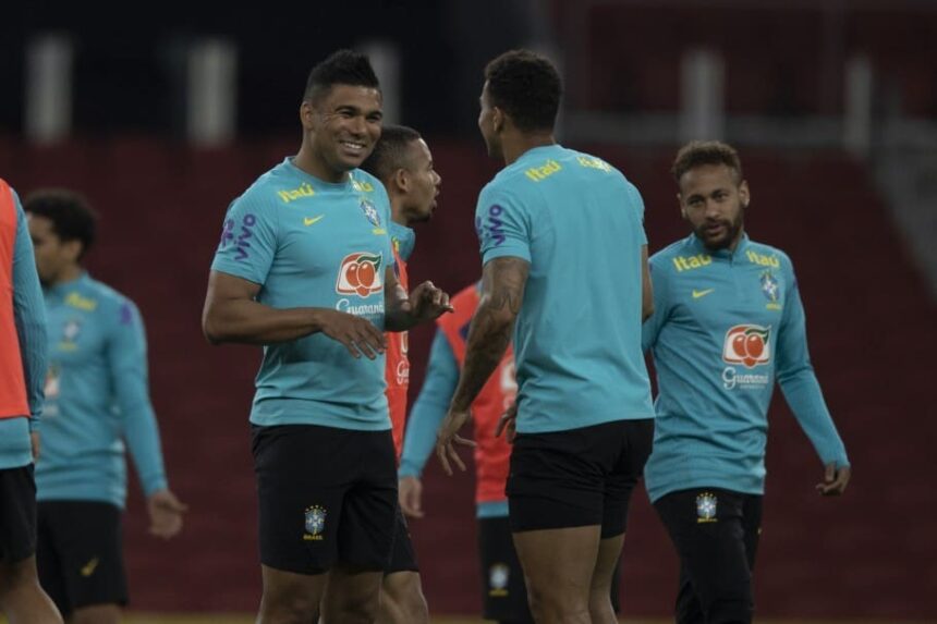 Casemiro, Danilo e Neymar Jr.