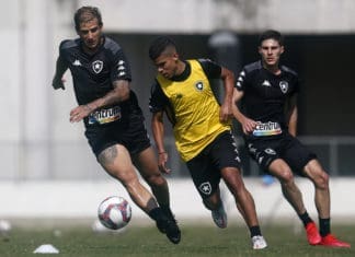 Sem Enderson, suspenso, Botafogo recebe o Vila Nova pela Série B Treino do Botafogo