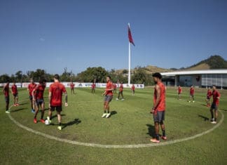 Tranquilo para conseguir a classificação, Flamengo encara o Olimpia no DF Treino do Flamengo