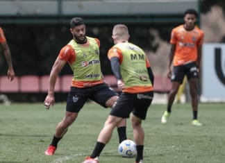 Atlético (MG) quer dar o troco no Fortaleza pela derrota no turno Treino do Atlético MG - foto: Pedro Souza / Atlético