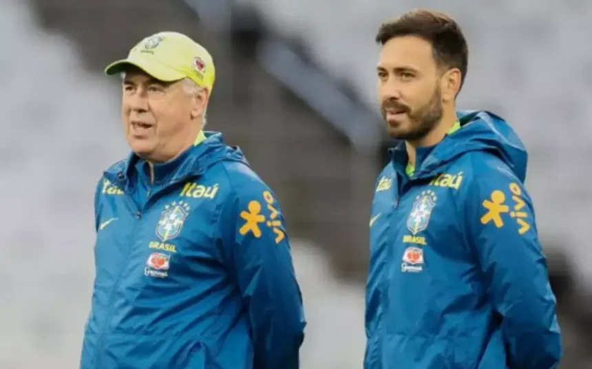 Carlo Ancelotti e o filho Davide